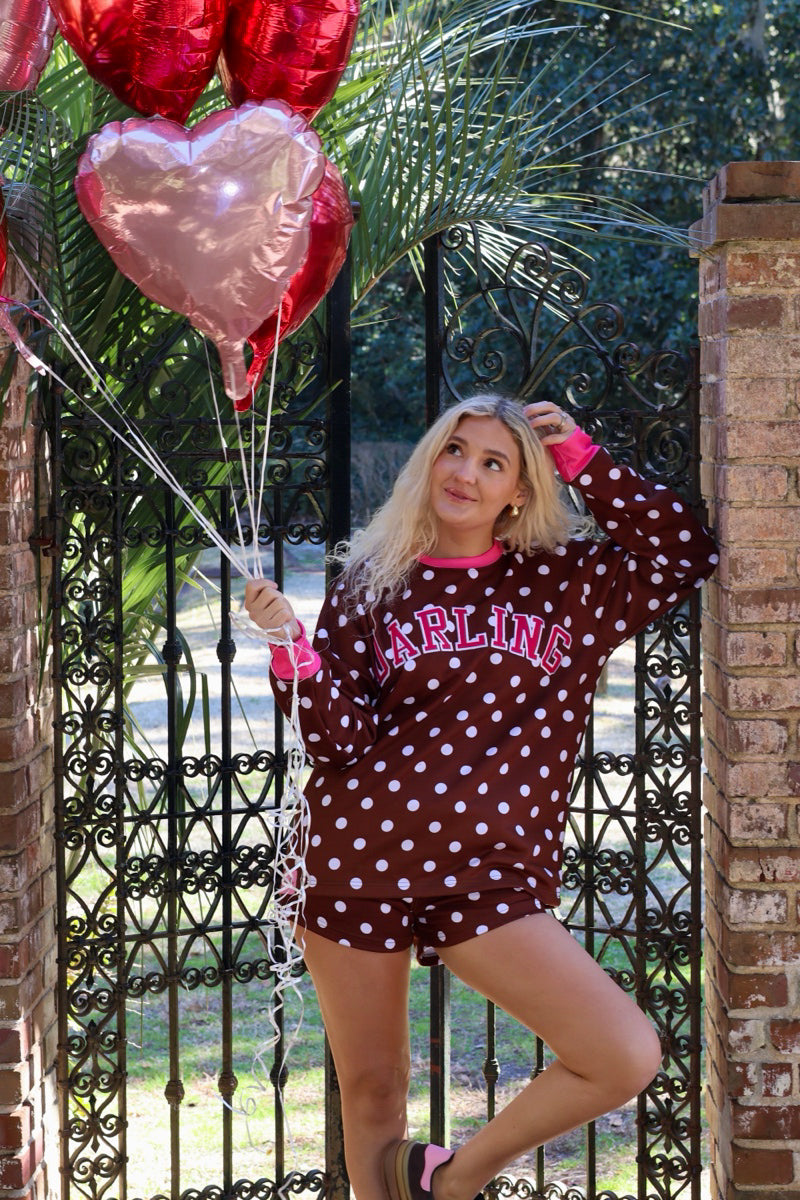 Darling Polka Dot Sweatshirt