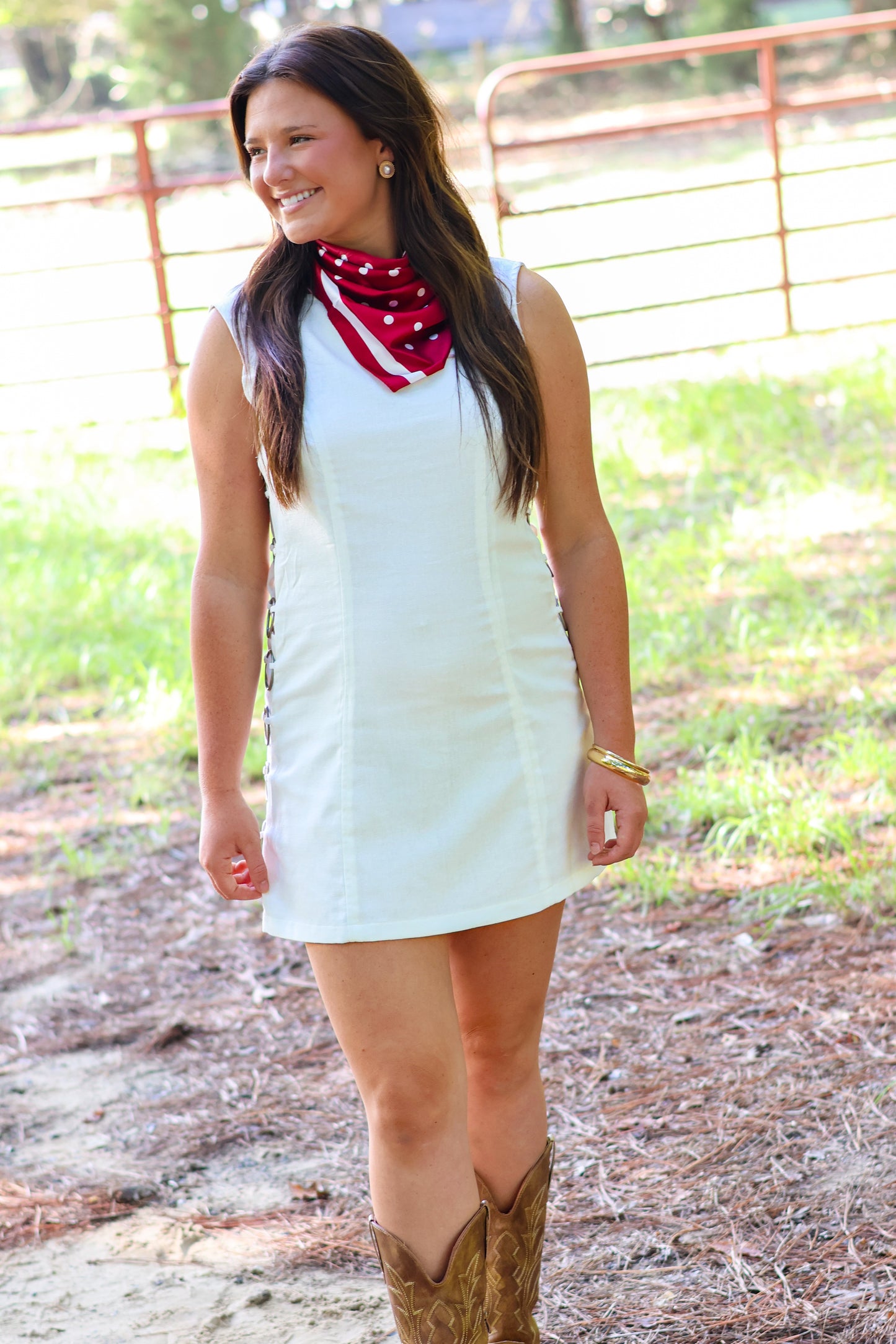 Stadium Lights White Mini Dress