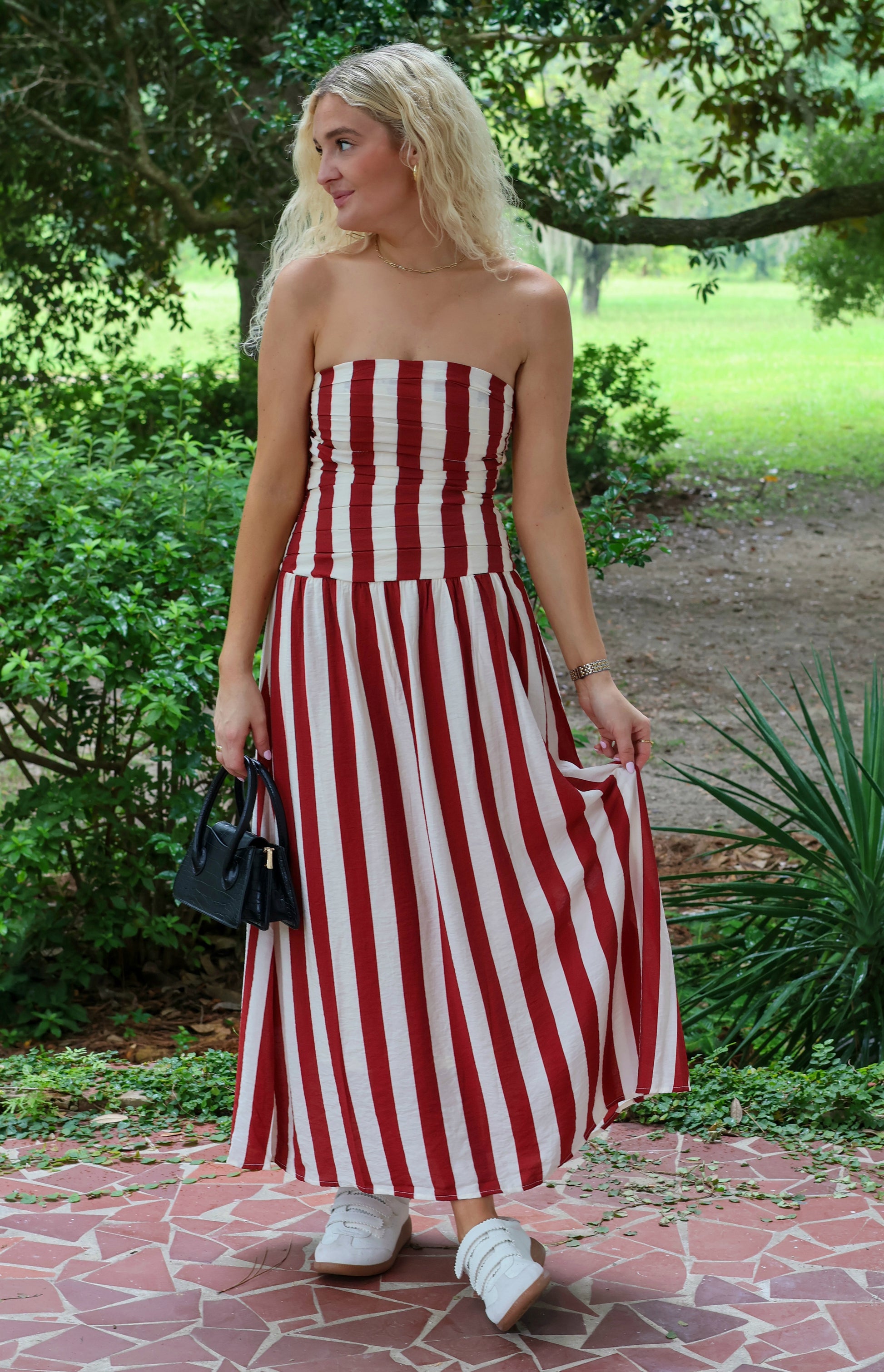 Maddie Red and White Striped Dress – Darling Blue Boutique
