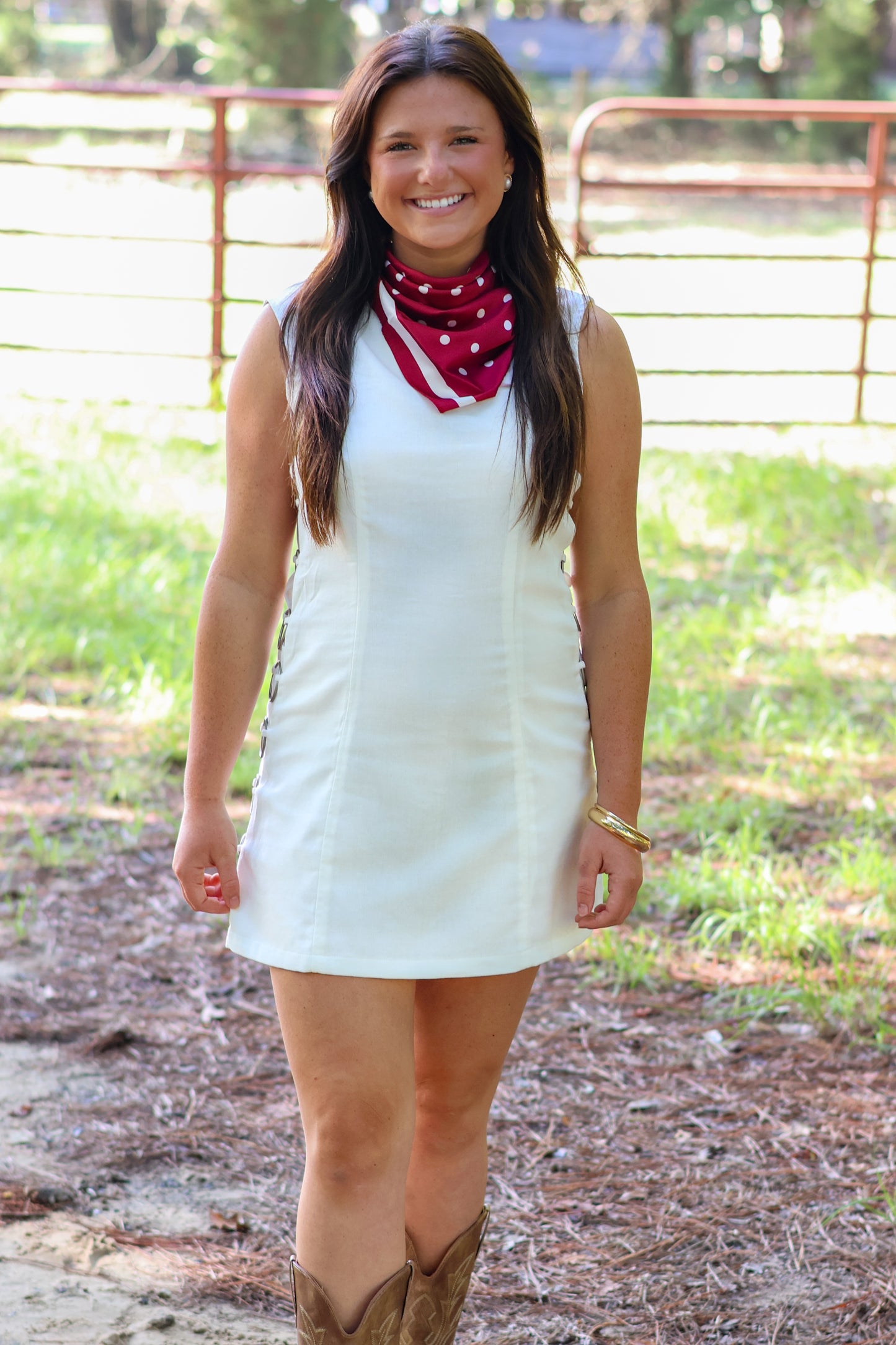 Stadium Lights White Mini Dress